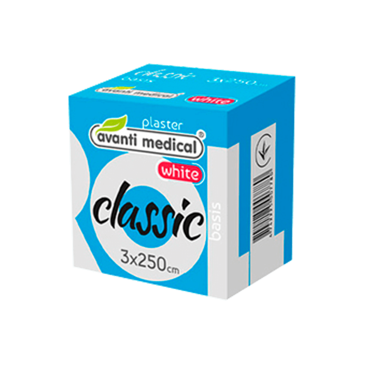 Пластир медичний в рулоні Avanti medical "Classic", на тканиннiй основi, 3.0х250см, білий.