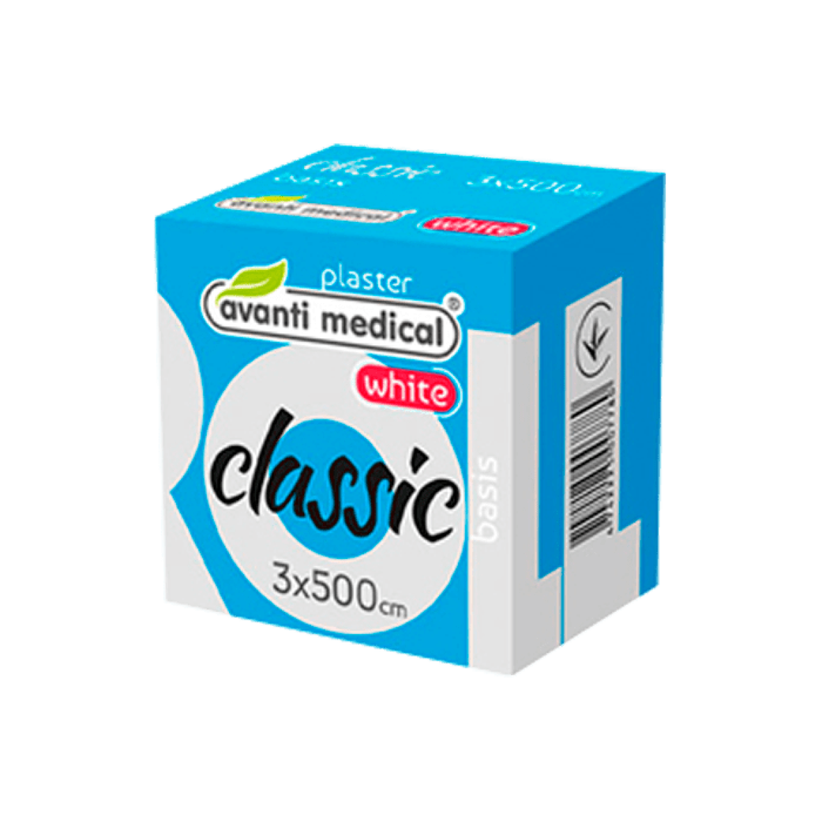 Пластир медичний в рулоні Avanti medical "Classic", на тканиннiй основi, 3.0х500см, білий.