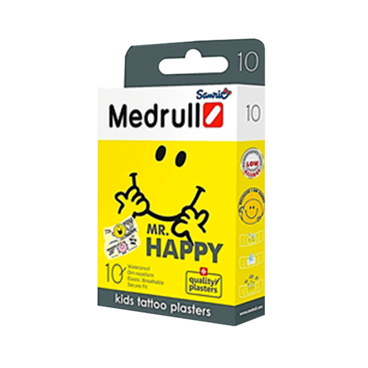 Набір дитячих пластирів Medrull Тату "Mr. HAPPY", 5.7х2.5см, 10 шт.