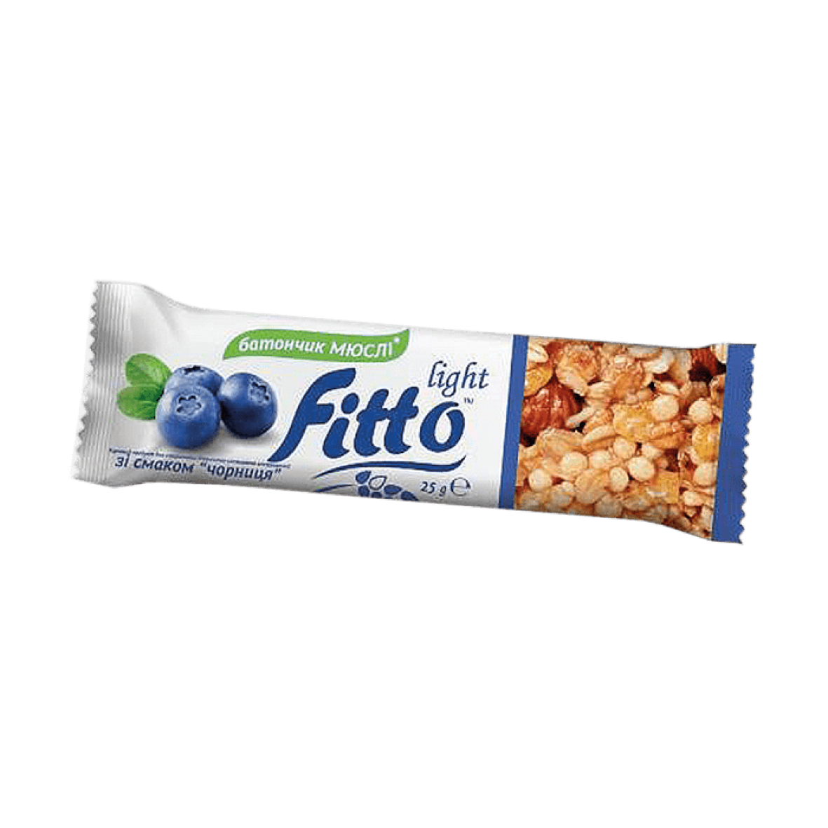 Батончик-мюслі Fitto light, чорниця