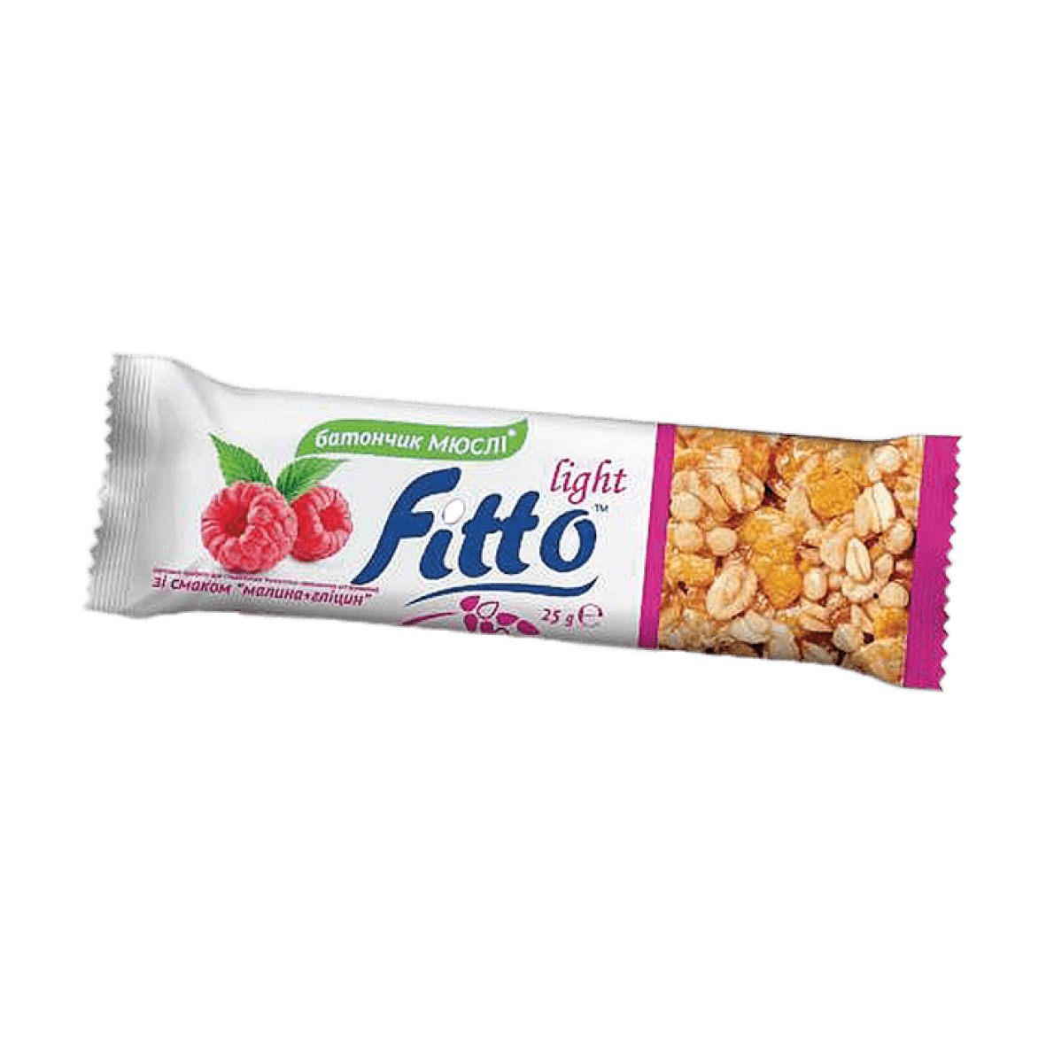 Батончик-мюслі Fitto light, малина + гліцин