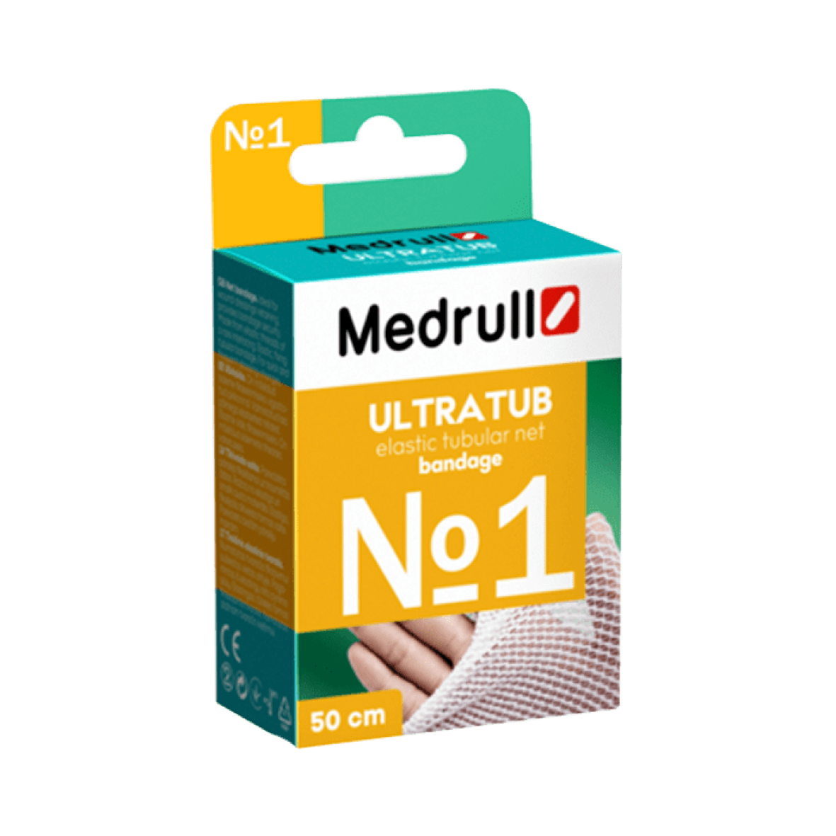 Бинт медичний сiтчатий еластичний Medrull Ultratub №1, розмiр 0,9см × 50cм