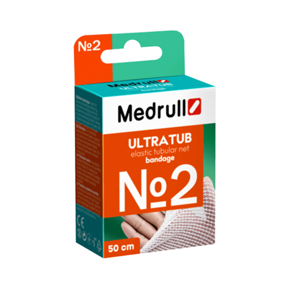 Бинт медичний сiтчатий еластичний Medrull Ultratub №2, розмiр 2,0см × 50cм