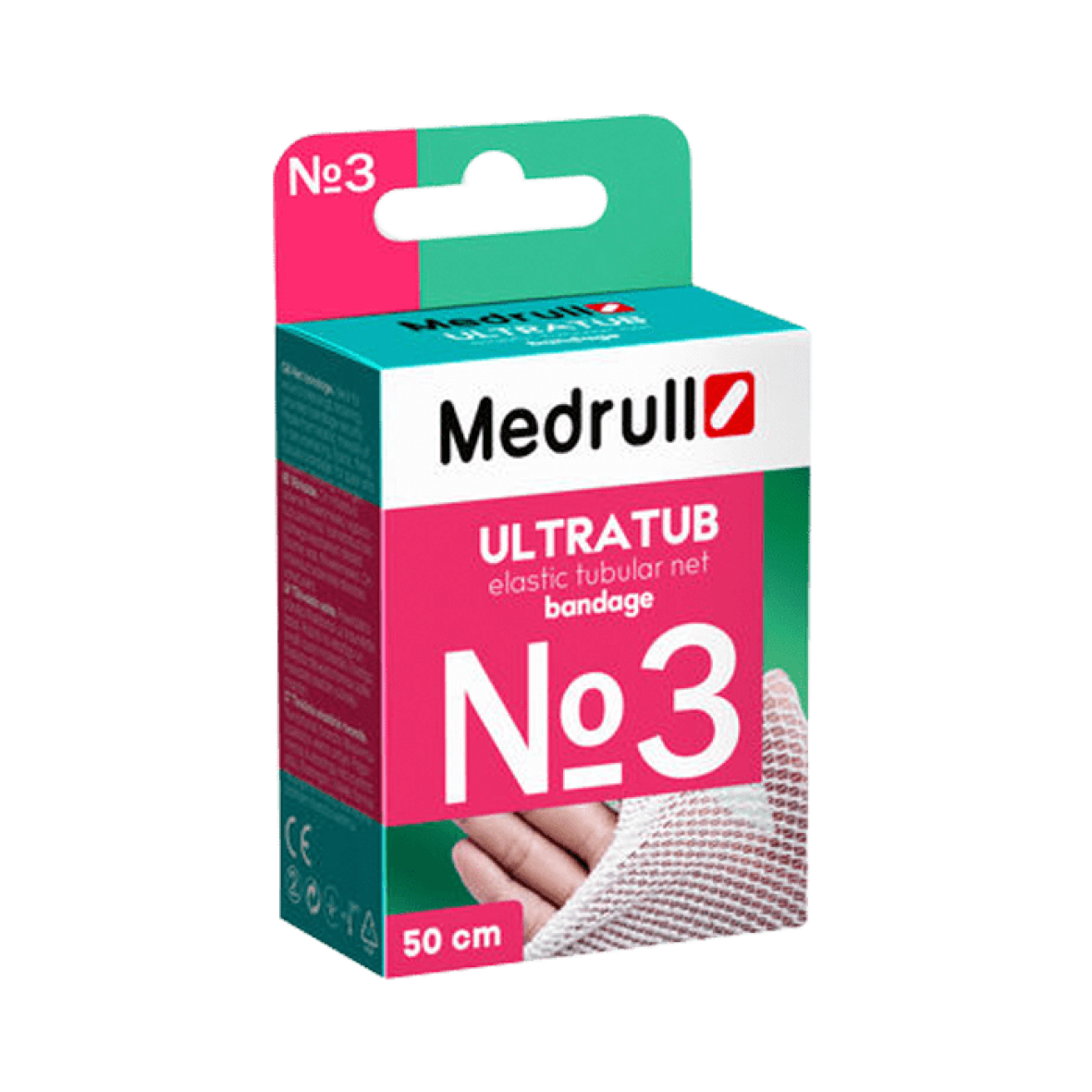 Бинт медичний сiтчатий еластичний Medrull Ultratub №3, розмiр 2,3см × 50cм